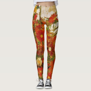 Fält från Flowers av Egon Schiele Leggings