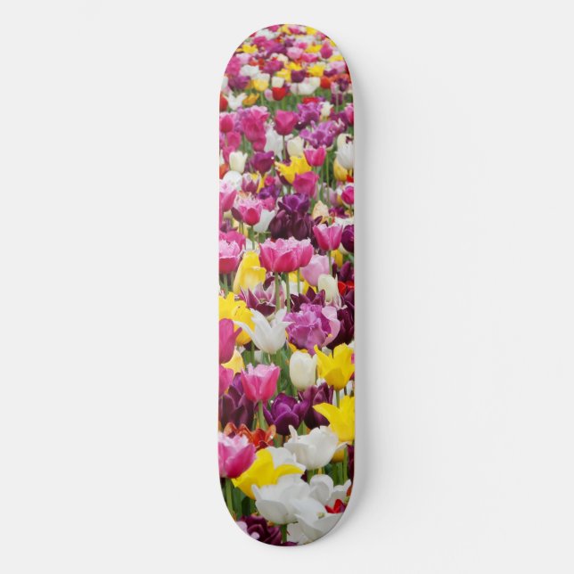 fält fullt av tulpaner mini skateboard bräda 18,5 cm (Framsida)