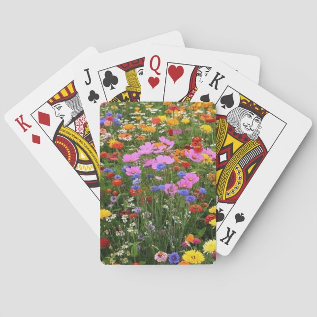 Fält Fullt av Vilda Blommor Kortlek (Baksidan)