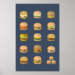 Fält Guide to Burgers - Poster 11 x 17 tum