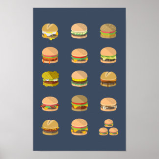 Fält Guide to Burgers - Poster 11 x 17 tum