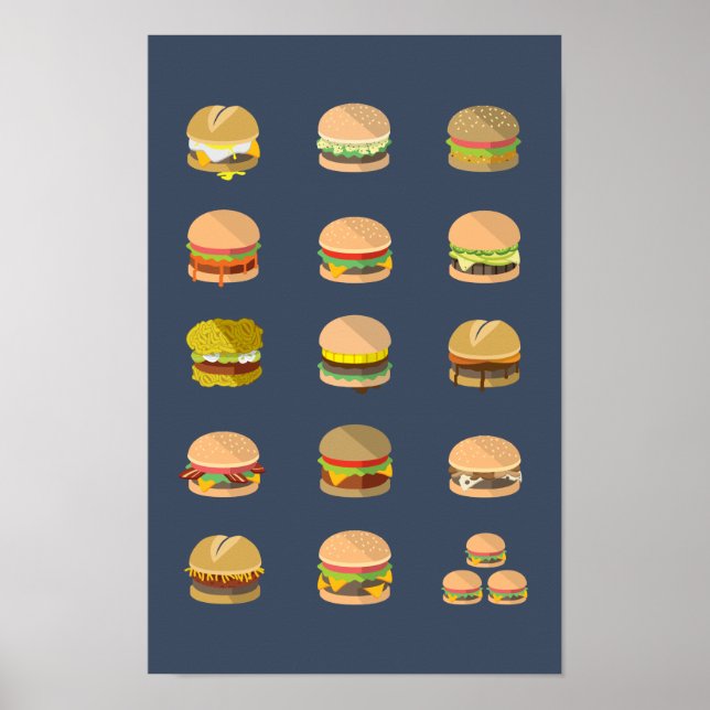 Fält Guide to Burgers - Poster 11 x 17 tum (Framsidan)