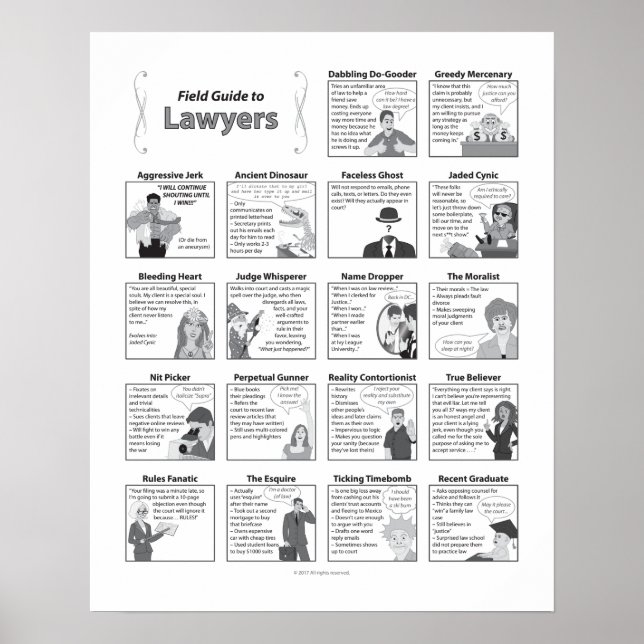 Fält Guide to Lawyers 16x20 Poster (Framsidan)