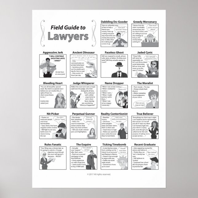 Fält Guide to Lawyers 18x24 Poster (Framsidan)