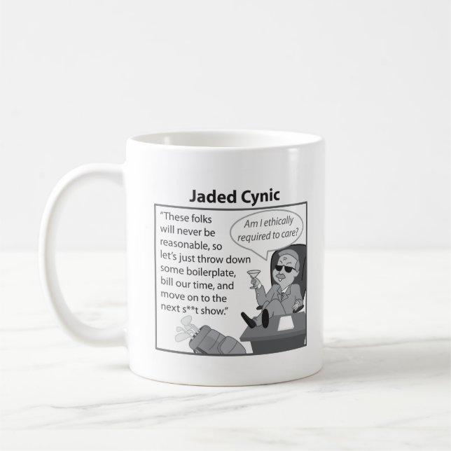 Fält Guide to Lawyers: Jaded Cynic Mugg (Vänster)