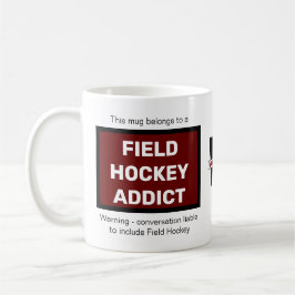 Fält Hockey Addict Lägg till ditt namn Monogram -  Kaffemugg