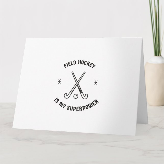 Fält hockey är min supermakt kort (Framsida)