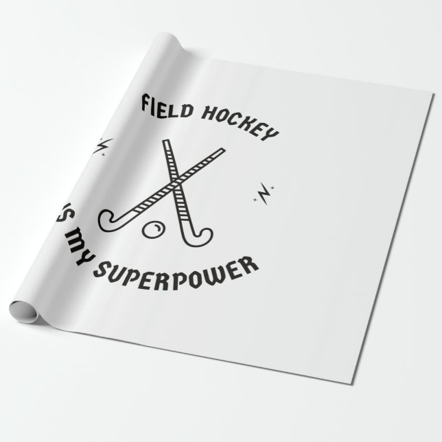 Fält hockey är min supermakt presentpapper (Utrullad)