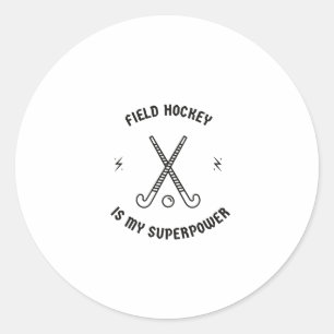 Fält hockey är min supermakt runt klistermärke