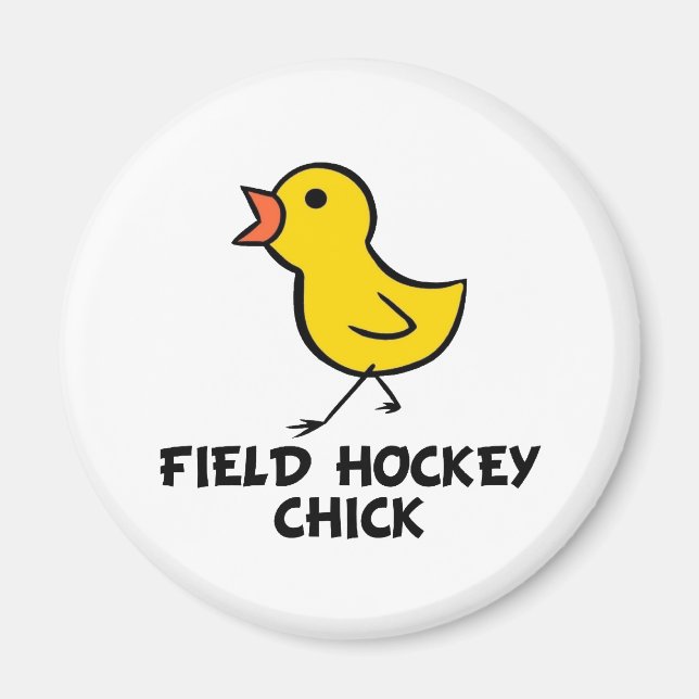 Fält Hockey Chick Magnet (Framsidan)