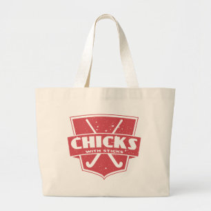 Fält Hockey-Chickar med sticks Jumbo Tygkasse
