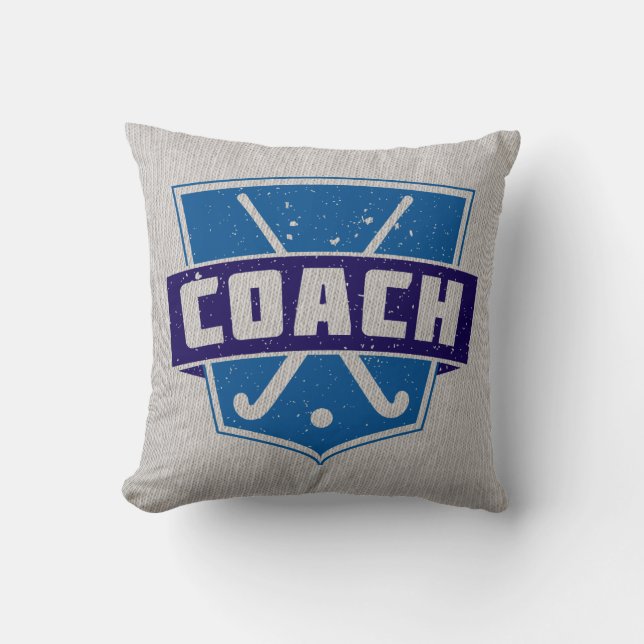Fält Hockey Coach Anpassade Pillow Kudde (Framsida)
