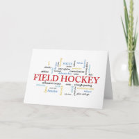 Fält Hockey Coach Birthday i Ord