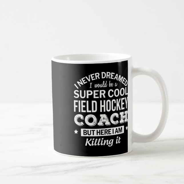 Fält Hockey Coach Gift Kaffemugg (Höger)