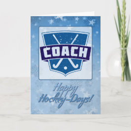 Fält Hockey Coach Helgdag Card Julafton Card Helgkort