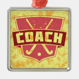 Fält Hockey Coach Helgdag Ornament