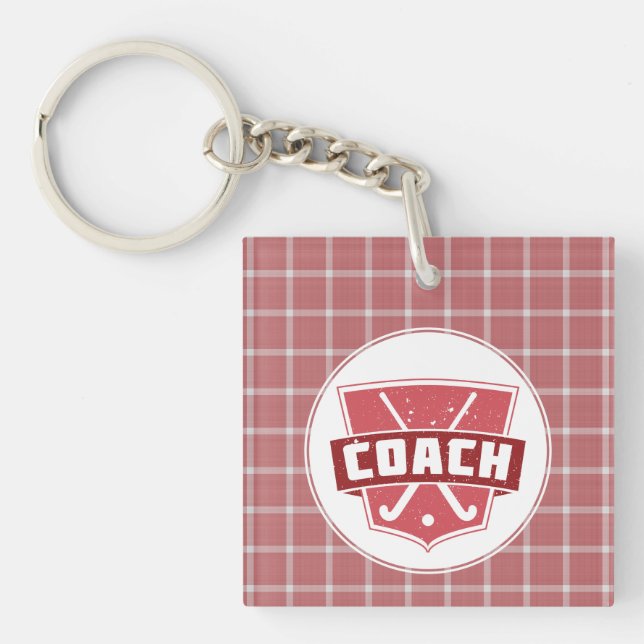 Fält Hockey Coach Nyckelring (Framsidan)