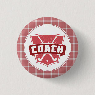 Fält Hockey Coach Pin Badge Knapp