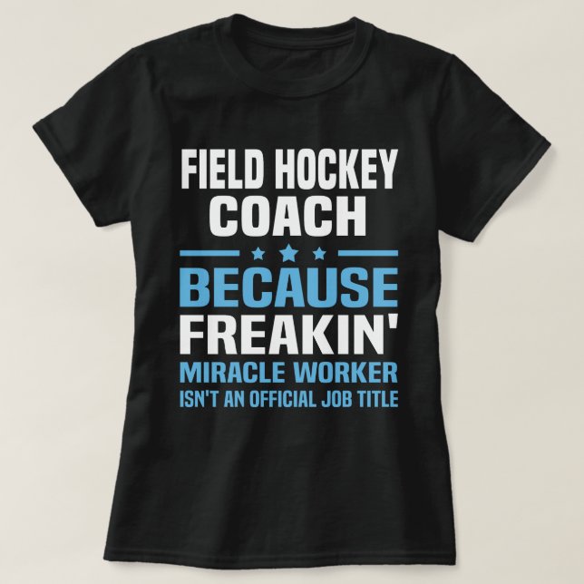 Fält Hockey Coach T Shirt (Design framsida)