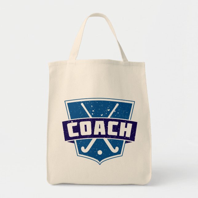 Fält Hockey Coach Tote Bag Tygkasse (Framsidan)