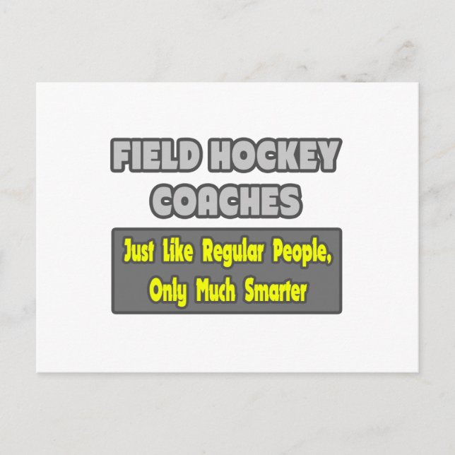 Fält Hockey Coacher ... Smartare Vykort (Framsida)