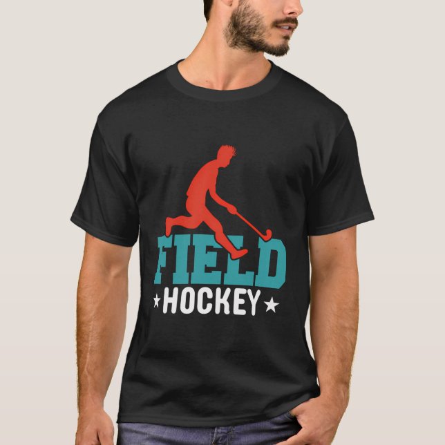 Fält Hockey Design Manar Women Girls Boys Hockey P T Shirt (Framsida)