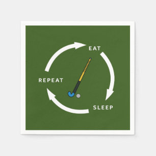 Fält Hockey Eat Sover Repeat Sportfantast Say Pappersservett
