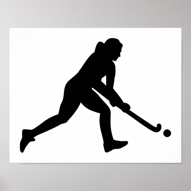 Fält hockey-flicka poster (Framsidan)