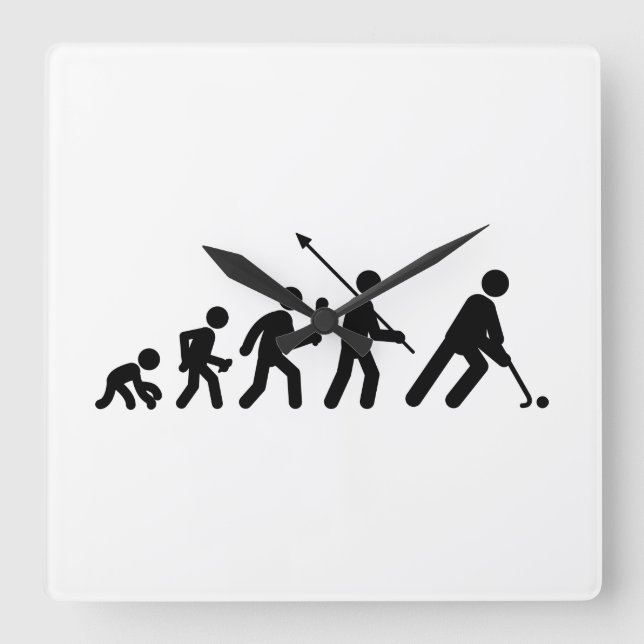 Fält Hockey Fyrkantig Klocka (Framsida)