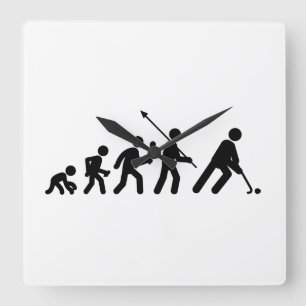 Fält Hockey Fyrkantig Klocka