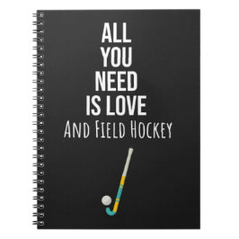 Fält Hockey Gift Ideas Sports Player Team Stick Anteckningsbok