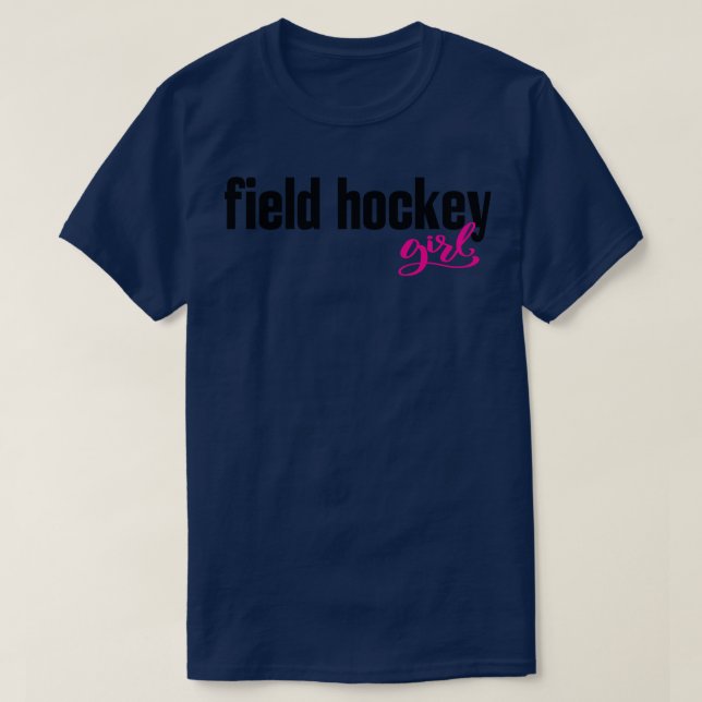 Fält Hockey Girl T Shirt (Design framsida)