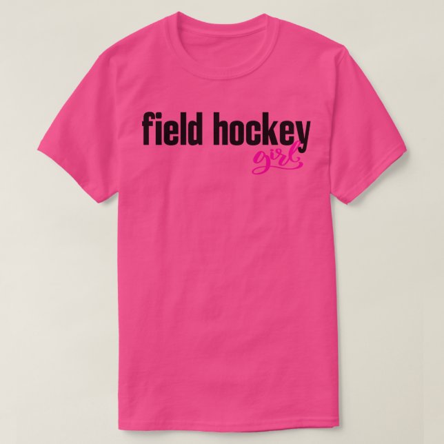 Fält Hockey Girl T Shirt (Design framsida)