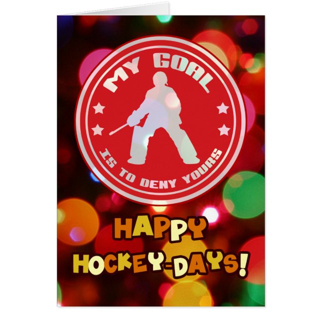 Fält Hockey Goalie Anpassade Julafton Card Hälsningskort (Framsidan)