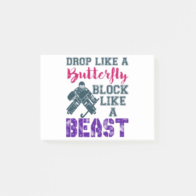 Fält Hockey Goalie Block som en Beast (Framsida)