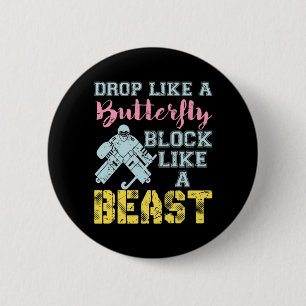 Fält Hockey Goalie Block som en Beast Knapp