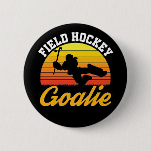 Fält Hockey Goalie Goalkeeper Retro Knapp