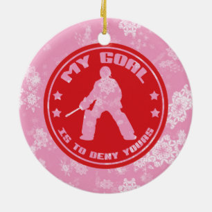 Fält Hockey Goalie Helgdag Ornament