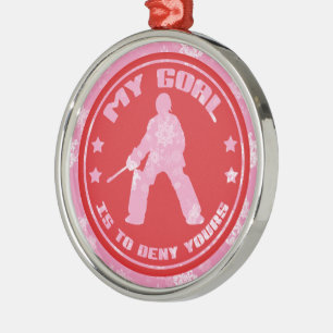 Fält Hockey Goalie Helgdag Ornament