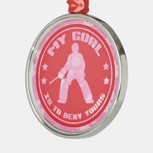 Fält Hockey Goalie Helgdag Ornament (Vänster)