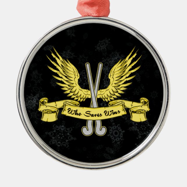 Fält Hockey Goalie jul Ornament (Framsidan)