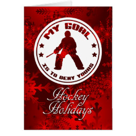 Fält Hockey Goalie - Julkort för citattecken Hälsningskort