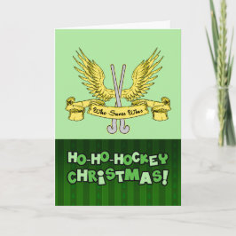 Fält Hockey Goalie-julkort Helgkort