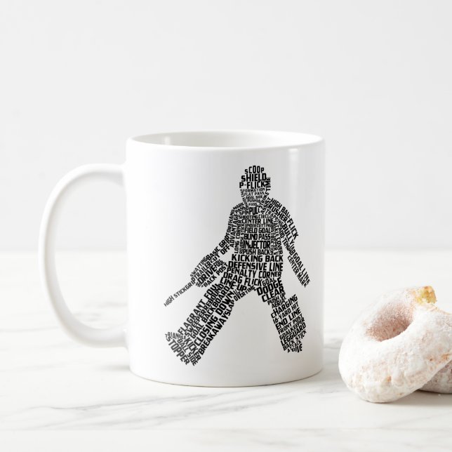 Fält Hockey Goalie Ord Art Kaffemugg (Med munk)
