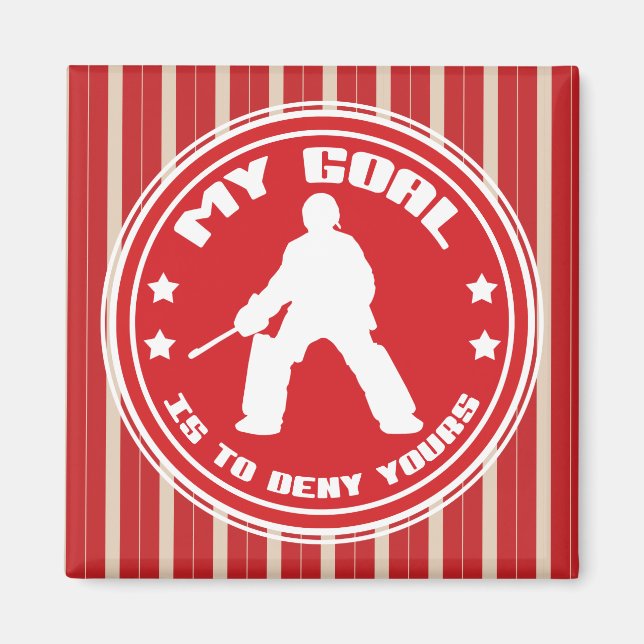 Fält Hockey Goalie Quote Magnet (Framsidan)