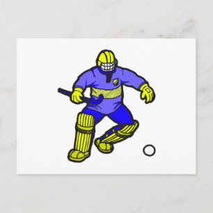 Fält Hockey goalie Vykort