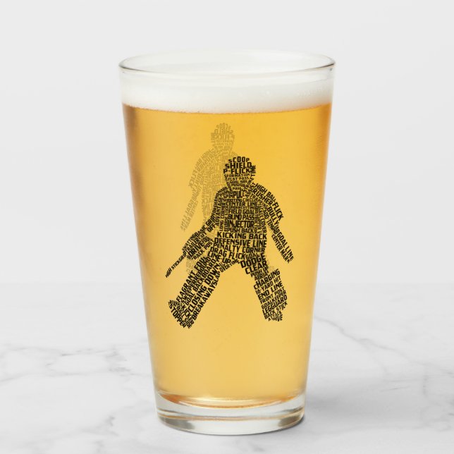 Fält Hockey Goalkeeper Ord Art Glaskopp (Baksida fylld)