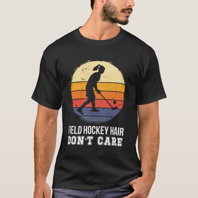 Fält Hockey Hair Fält Hockey Player Fält Hockey T Shirt (Framsida)