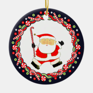 Fält Hockey Helgdag Gift Ceramic Ornament