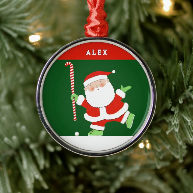 Fält Hockey Helgdag Keepsaké Gift Julgransprydnad Metall (Träd)